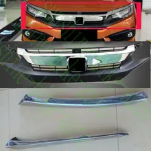 Подходит для Honda Civic- Автомобильная Передняя Шмель Крышка Сетка верхняя облицовочная решетка заменить 3 шт