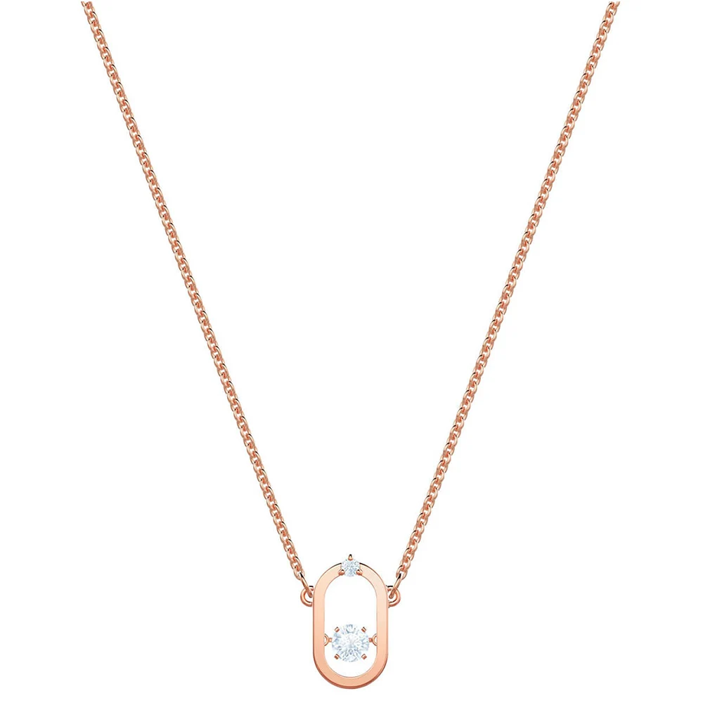 

SWA RO 2019 High-end Quality 1:1 New NORTH Necklace Female Fashion Charm Shiny Jumping Crystal Exquisite Luxury Jewelry 5468084