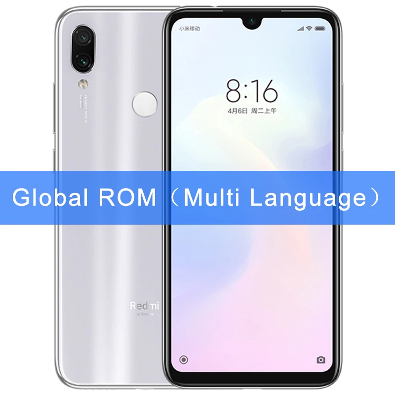 Смартфон Xiaomi Redmi Note 7 Pro с глобальной прошивкой, 6 ГБ, 128 Гб ПЗУ, Note7, Восьмиядерный процессор Snapdragon 675, 48 Мп+ 5 МП, двойная камера, 6,3 дюйма, 4000 мАч - Цвет: Global ROM White