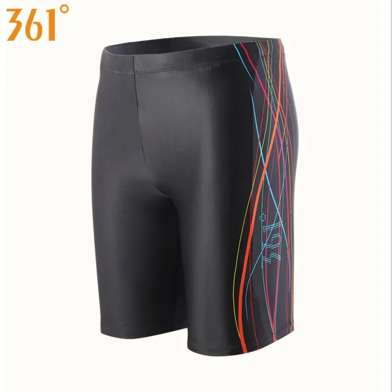 SLY194079 black 361 Мужская одежда для плавания устойчивые к хлору плавки для мужчин размера плюс Спортивная одежда для плавания Шорты для соревнований купальный костюм для мальчиков - Цвет: SLY194079 black