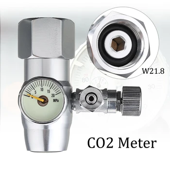 

W21.8 Aquarium Co2 Regulator System Magnetic Solenoid Carbon Dioxide Meter Pressure Gauge