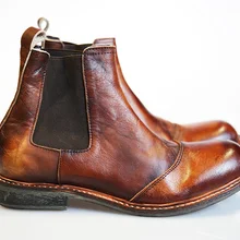 Ручной Работы Украшение Для мужчин коричневый вариант для Для Мужчин's ботинки челси ботильоны для дождливой Для мужчин, на 1-3 см