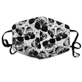 

CIGOCI Face Mask Skull Grunge Earloop Mouth Masks - Adjustable Elastic Strap for Climbing Hiking, Anti Smog Anti-Dust