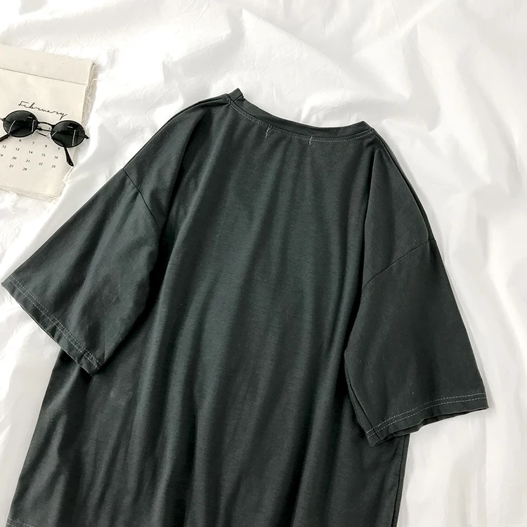 Harajuku Boyfriend Style Short Set Women Casual Short Sleeve Loose Overszie T-shirt + High Waist Wide Leg Short Matching Set