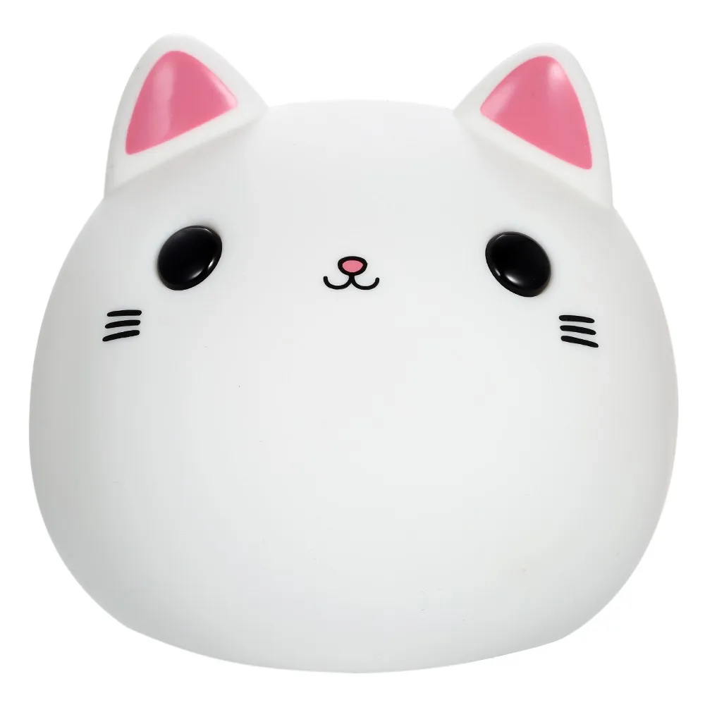 NEWKBO USB Перезаряжаемый светодиодный силиконовый светильник для кошек USB Перезаряжаемый сменный цветной светильник с чувствительным управлением - Испускаемый цвет: WHITE