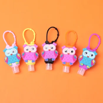 

1/5Pcs Cute Cartoon Silicone Hand Sanitizer Bottle 30ml Cleanser Cosmetic Container Portable Removable Travel Cover Set