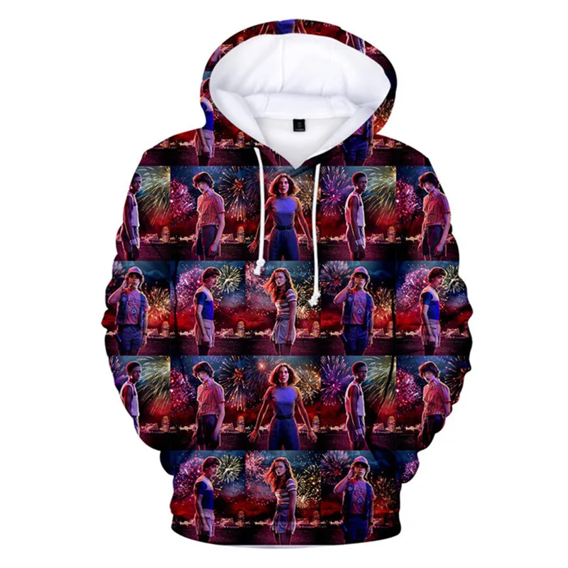 

Stranger Thing Mens Autumn Designer Hoodies Crew Neck 3D Print Long Sleeve Homme Clothing Movie Style Fashion Casual Apparel