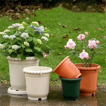 

1PC Plastic Multicolor Rose Clematis Climbing Rattan Plant Rose Special Flowerpot Thickening Root Control