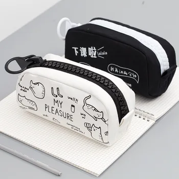 

Large Cute Animal Pencil Case Big Capacity Canvas School Pencil Bag Storage Bag Pen Pouch School Supplies Stationery Estuches