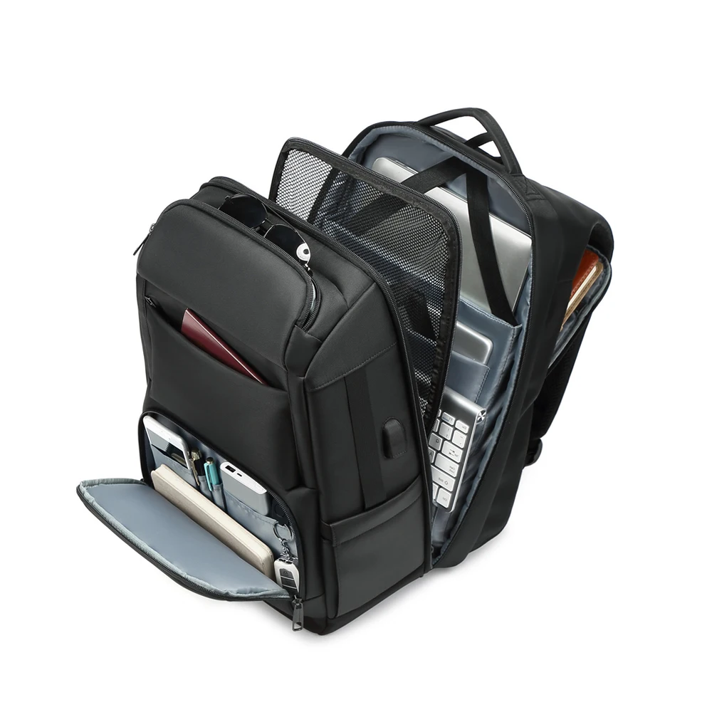 Man Backpack USB Charging Laptop 17 Inch Nylon Multi-layer Storage School Bag Travel Brand Male Mochila |