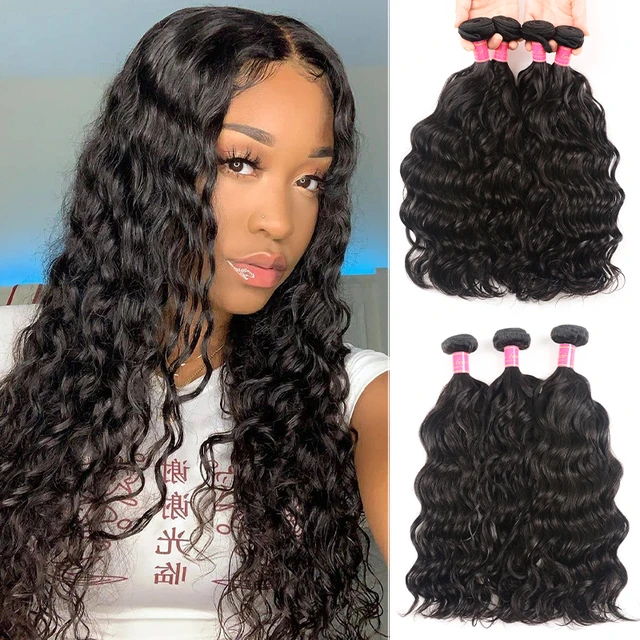 Natural wave human hair extensions Clearance