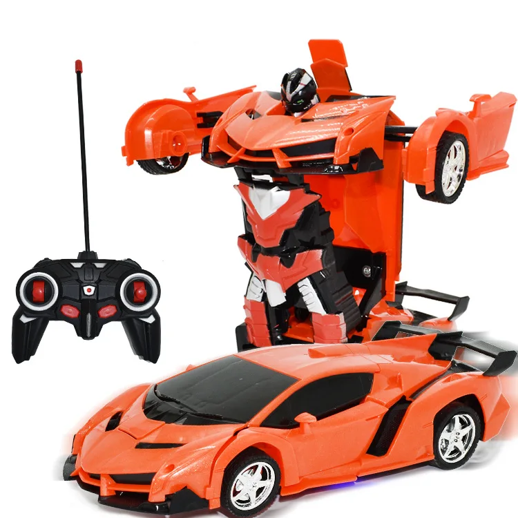 

1:16 Hot Selling Remote Control Transformer a Key Transformation Robot Electric Children Car Simulation Model Manufacturers Whol