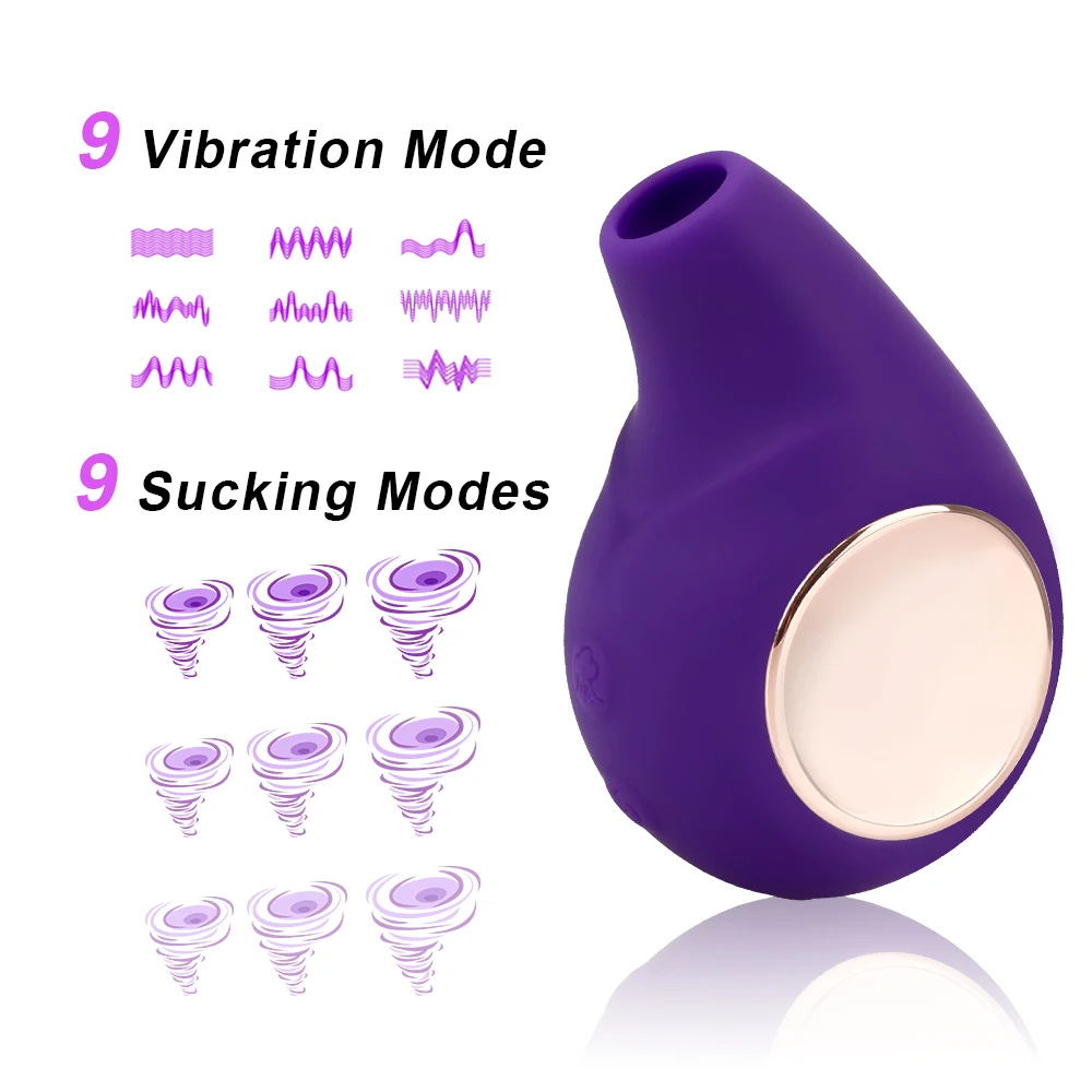 Vibrateur suceur stimulateur de clitoris et mamelon rechargeable_voghion.com