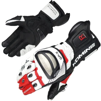 

2020 For Komine GK 212 Titanium Racing Glove Motorcycle Mountain Bicycle Motocross ATV Bike Retro Leather Gloves Touch Screen R