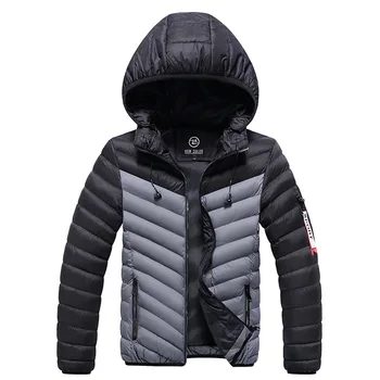 

New Fashion Men Jacket Coat Winter Men's Cotton Silm Fit Collar Coats men Parkas Coat Waterproof Outerwear Headphone jacket
