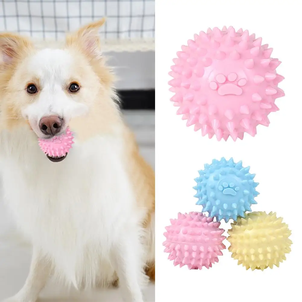 Mascota TPR juguete huella pelota Espinosa perros morder masticar Molar juguetes Juguetes