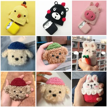 

High Quality Plush Protective Case for AirPods Pro Protective Case Plush for Teddy Knitted Wireless Earphones Wool Shell