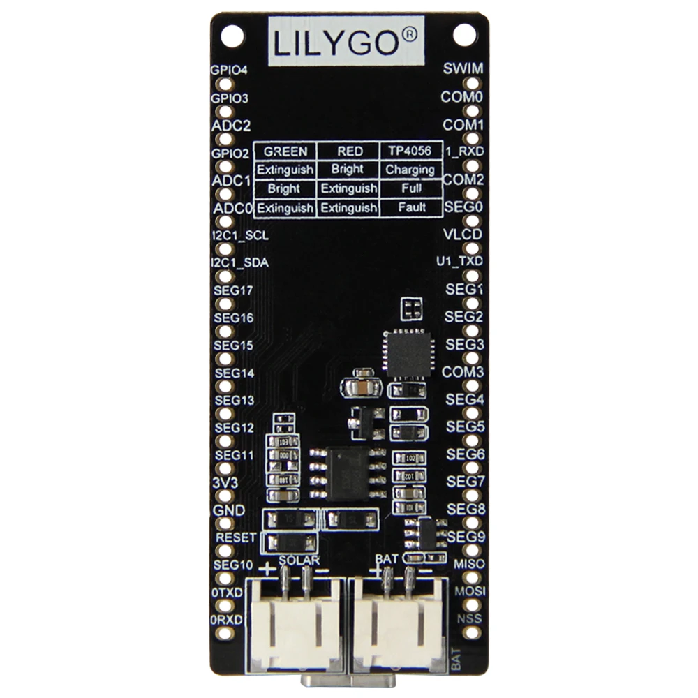 LILYGO®TTGO T-Solar 433MHz Плата развития солнечной энергии STM8L152 cpu SX1262 Lora с антенной