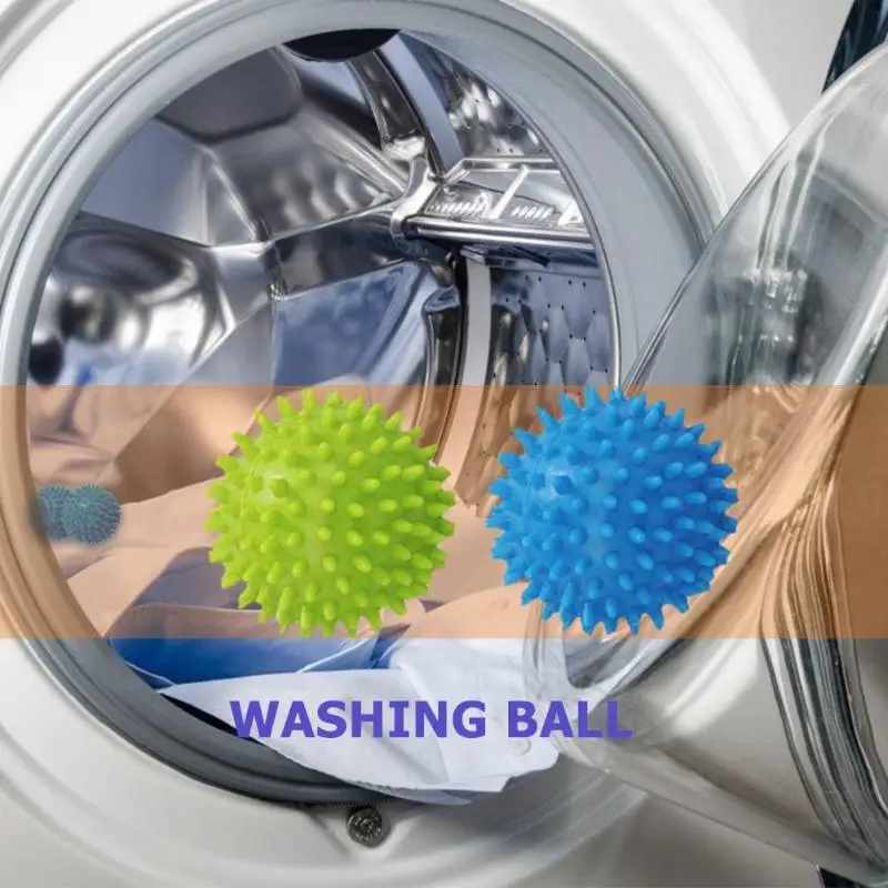 2Pcs PVC Dryer Balls Reusable Laundry Washing Drying Fabric Softener Ball Dry Laundry Products Washing Ball Clean Tools