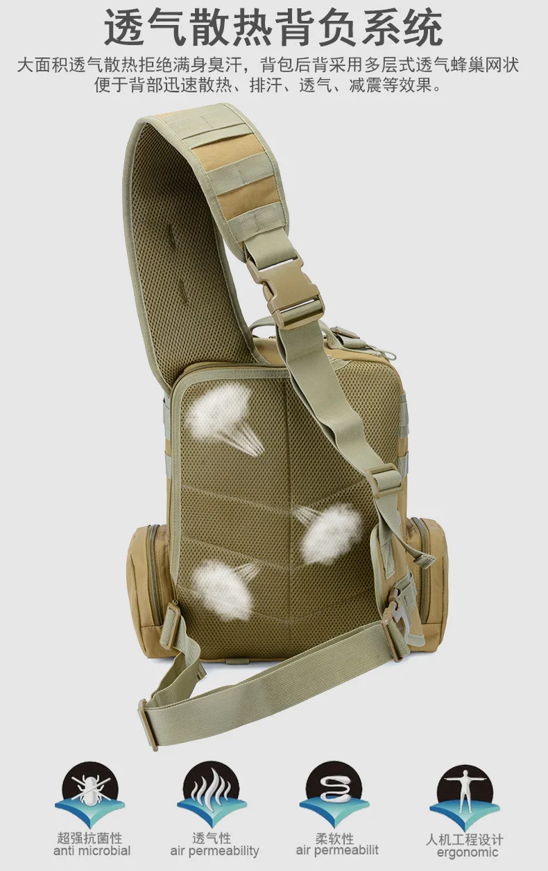 Ombro ao ar Mochila de Acampamento Livre Militar Viagem Caminhadas Trekking Bolsa 10 Cores 15 Bolsas de pesca