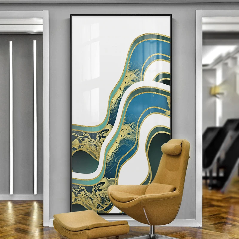 Абстрактный стиль зеленый постер и печать холст живопись гостиная современное