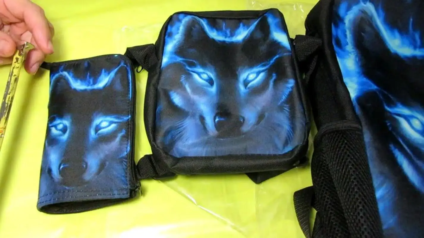 THIKIN Cool Moon Wolf Printed Men/Women Backpack Teenager Boys Girls Book Bag Pencil Case School Children Gifts Mochila Escolar