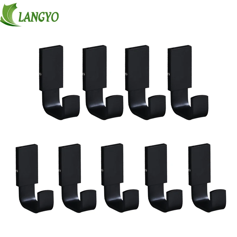 

LANGYO New Design Bathroom Accessories Brass Row Hook Black and Chrome Plated Surface Europe Design Fixed Parts