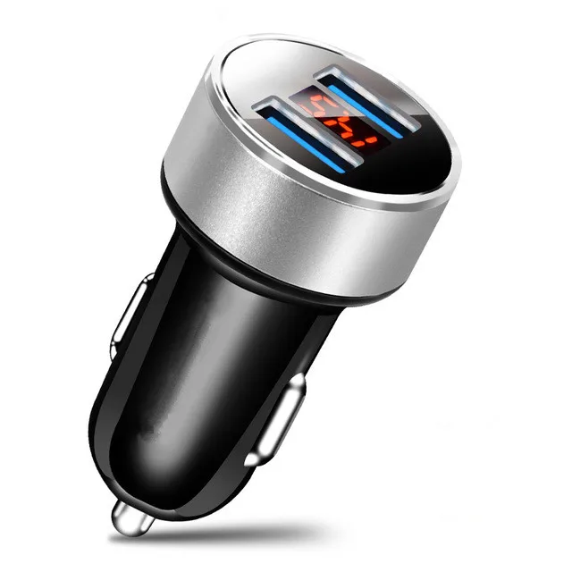 2USB автомобиля Зарядное устройство 5V 3.1A с светодиодный Дисплей Универсальный двойной Usb телефон автомобильное Зарядное устройство для Xiaomi samsung S8 IPhone X 8 Plus планшеты и т. д