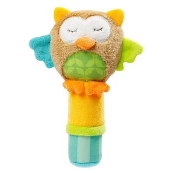 

Creative Infant Baby Handbell Appease Hand Catching Animal BB Stick Hand Grasp Developmental Animal Stick Toy