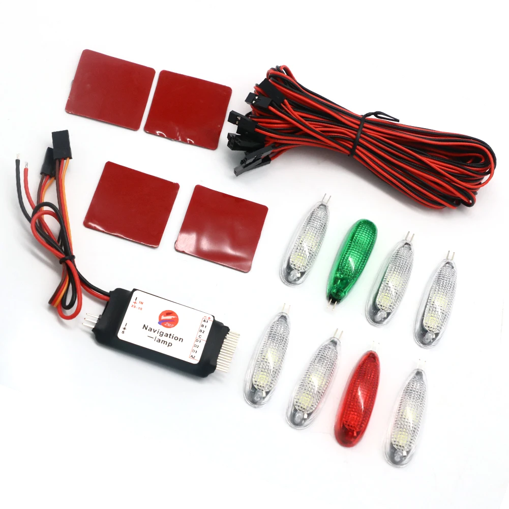 Simulation Navigation Light 2-3S Voltage 3V LED Six modes for RC