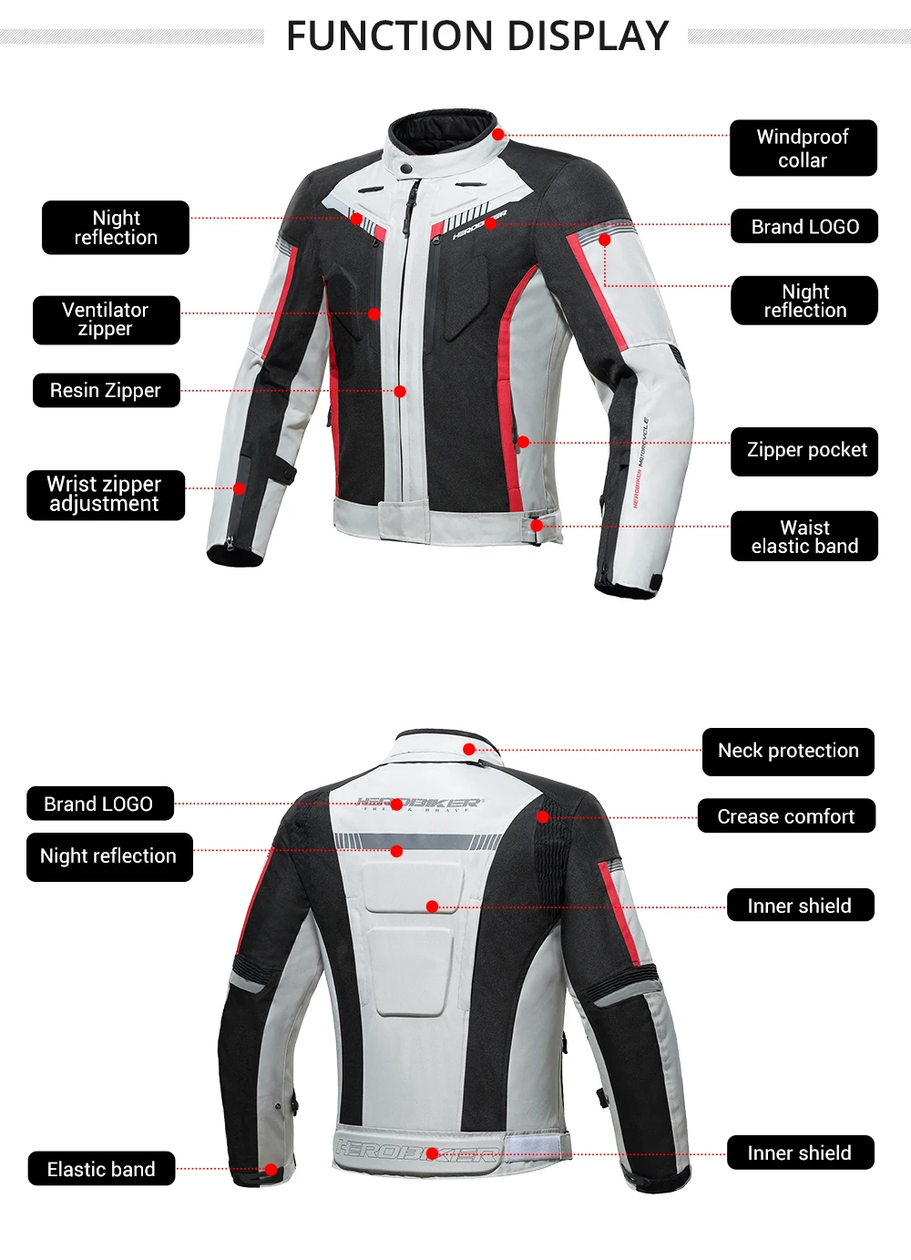 HEROBIKER, новинка, осенне-зимняя мотоциклетная куртка, водонепроницаемая, ветрозащитная, мотоциклетная куртка для езды, гонок, мотоциклетная одежда, защитное снаряжение