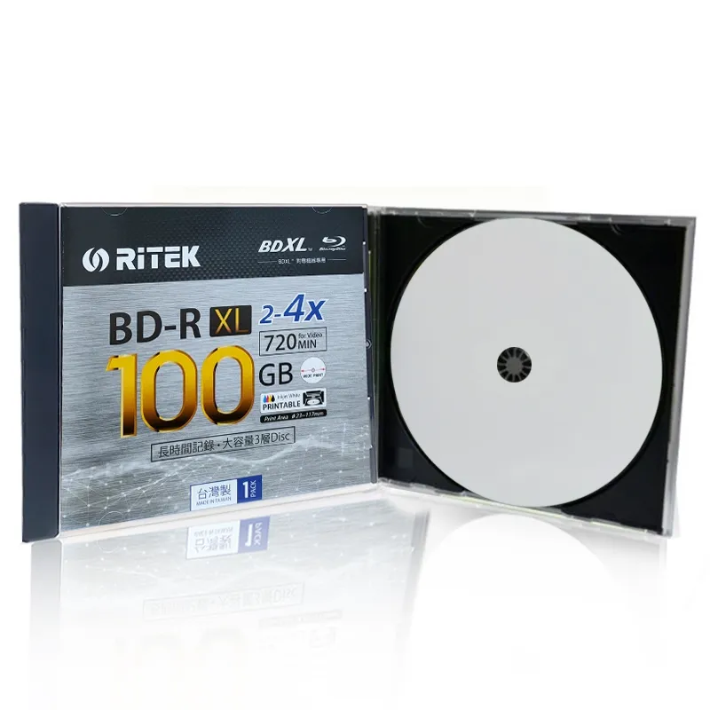 Blue Ray Disc BD-R XL 100GB Triple Layer Bluray BDXL DVD BDR 100g 4X 1pc