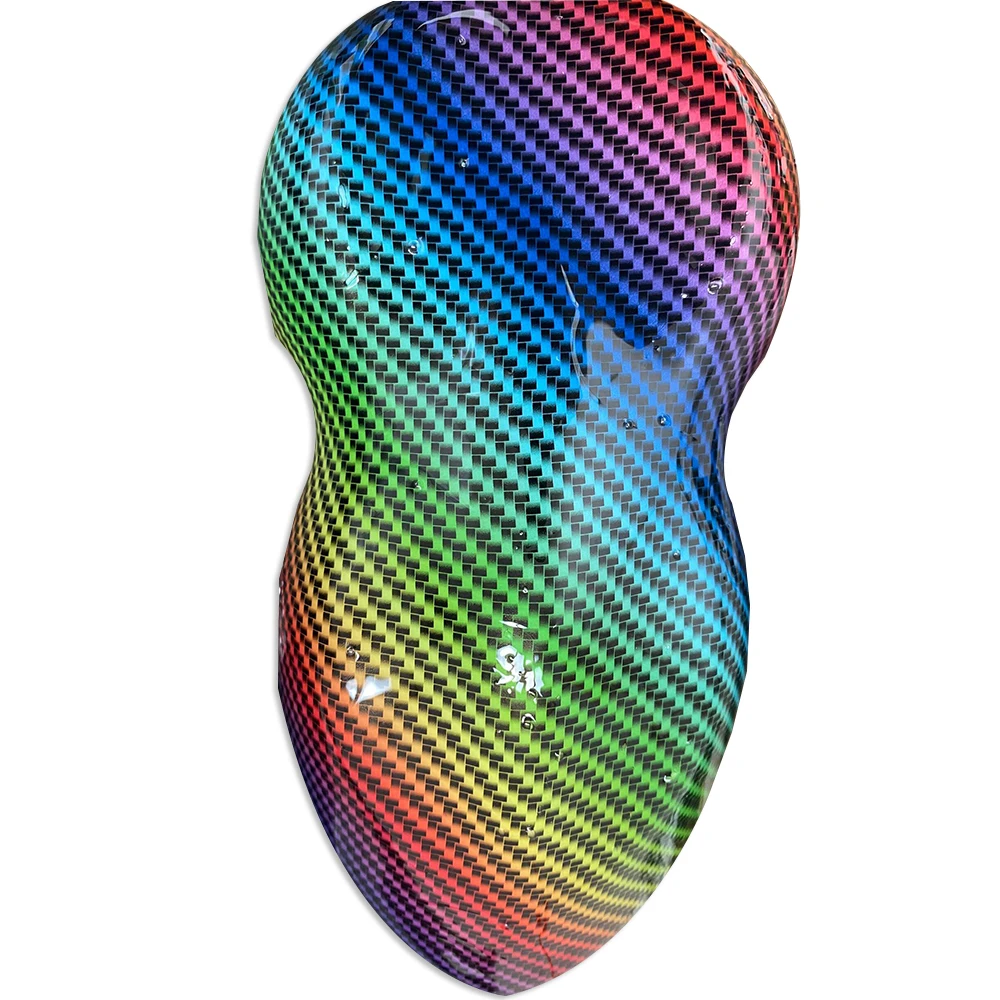 

Free shipping 0.5mX2m/10m rainbow carbon fiber TSCK9601-1 water transfer printing hydrographics film for car