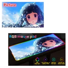 FFFAS rvb LED tapis de souris personnalisé bricolage OEM impression Logo tapis de souris grand Sexy Gamer jeu tapis de jeu grand noir personnalisé ordinateur XL tapis(China)