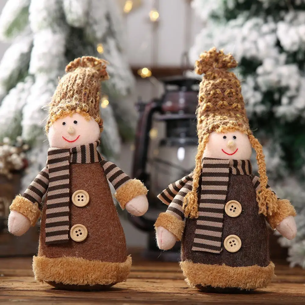 

Merry Christmas Decorations My First Christmas Knit Cap Doll Boy Girl Pendant Jewelry Holiday Party pere noel #4C28