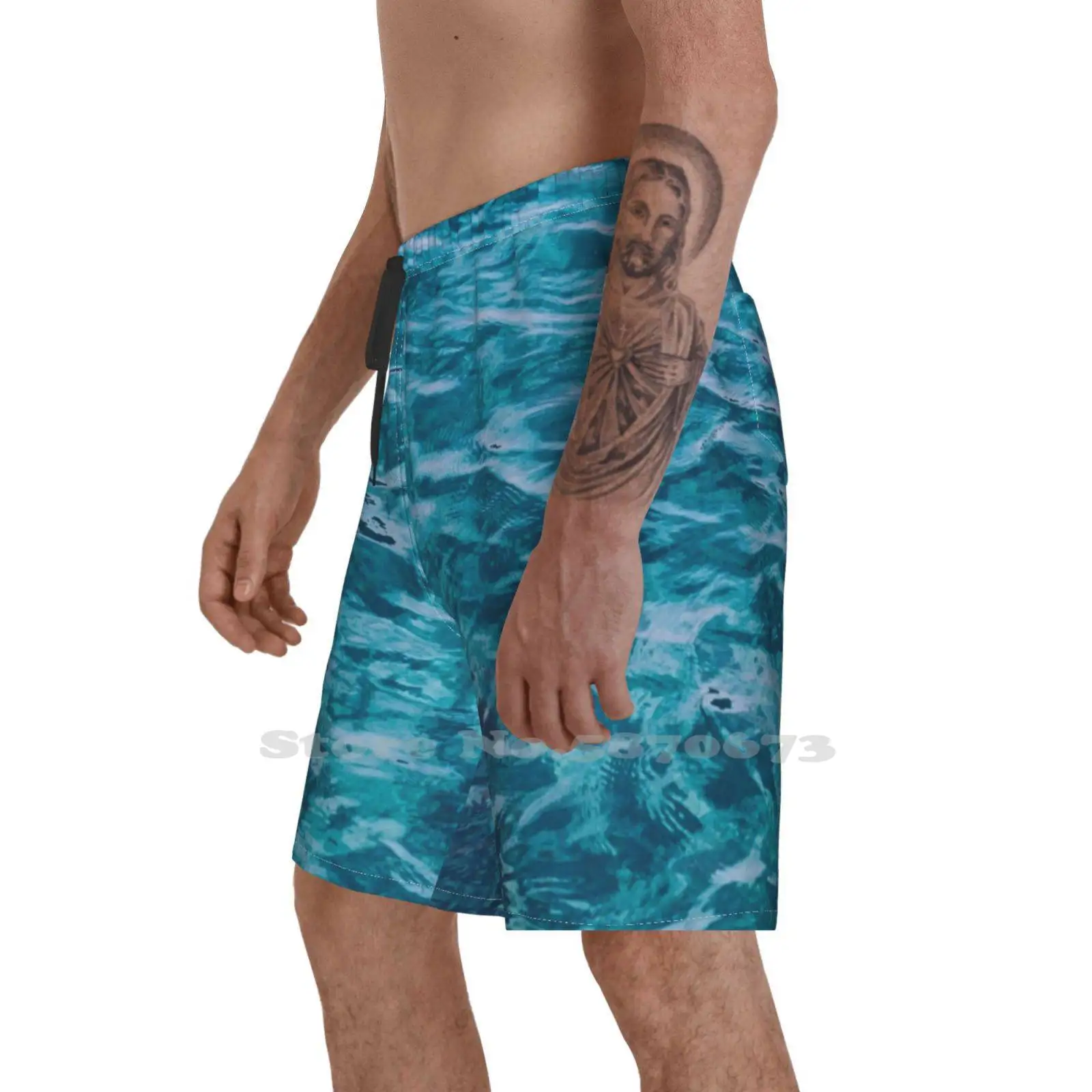 Ocean Wave Quick Dry Beach Shorts Blue Sea Nature Beautiful Surf Water Australia Landscape Rocks Aqua | Мужская одежда