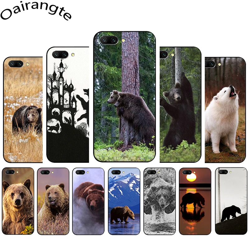 

Russia black bear soft silicone phone cover for Huawei Honor 6A 7A Pro 7C 7X 8C 8X 8 9 10 Lite view 20 9X Pro