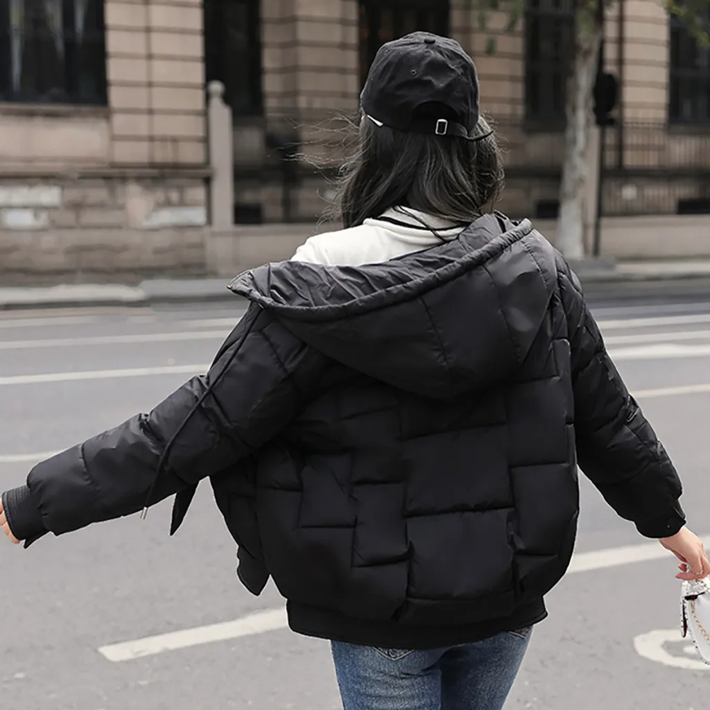 Womail, зимние женские парки с капюшоном, короткие толстые теплые парки, зимние женские парки из хлопка