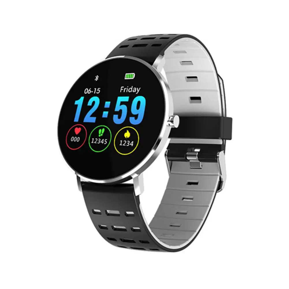 Black gray MeterMall L6 IP68 Водонепроницаемые Смарт-часы с несколькими спортивными режимами пульсометр Bluetooth умные часы для Android IOS - Цвет: Black gray