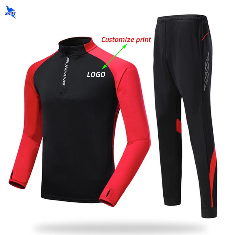 

Customize Autumn Winter Kids Adults Soccer Jerseys Sets Football Uniforms Kits Men Boys Running Training Tracksuit Sports Suit