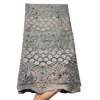 

5 yards/lot latest laces 2020 High Quality african lace fabrics french mesh lace tulle fabric for women dress