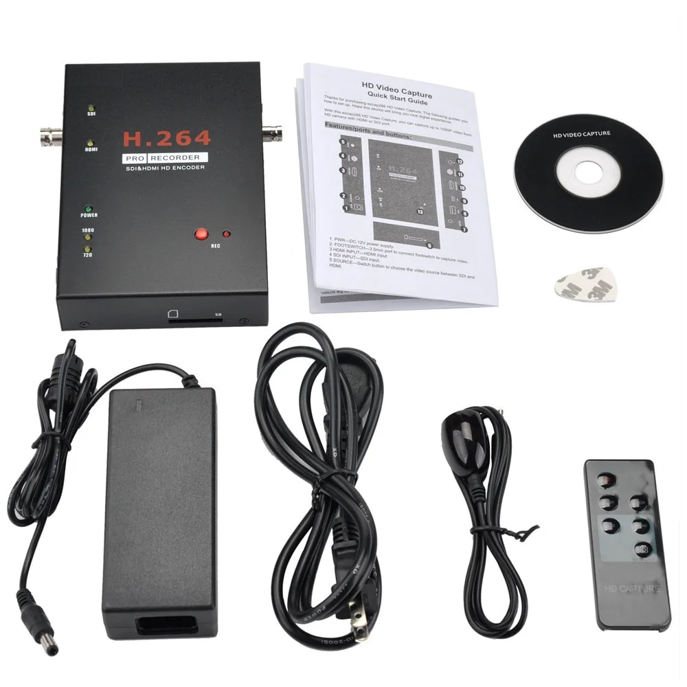 SDI HDMI 비디오 캡처 레코더, 원격 제어 지원, 의료 기기용 FOOTSWITCH, PC 필요 없음, 마이크 SD 카드, USB 플래시 디스크
