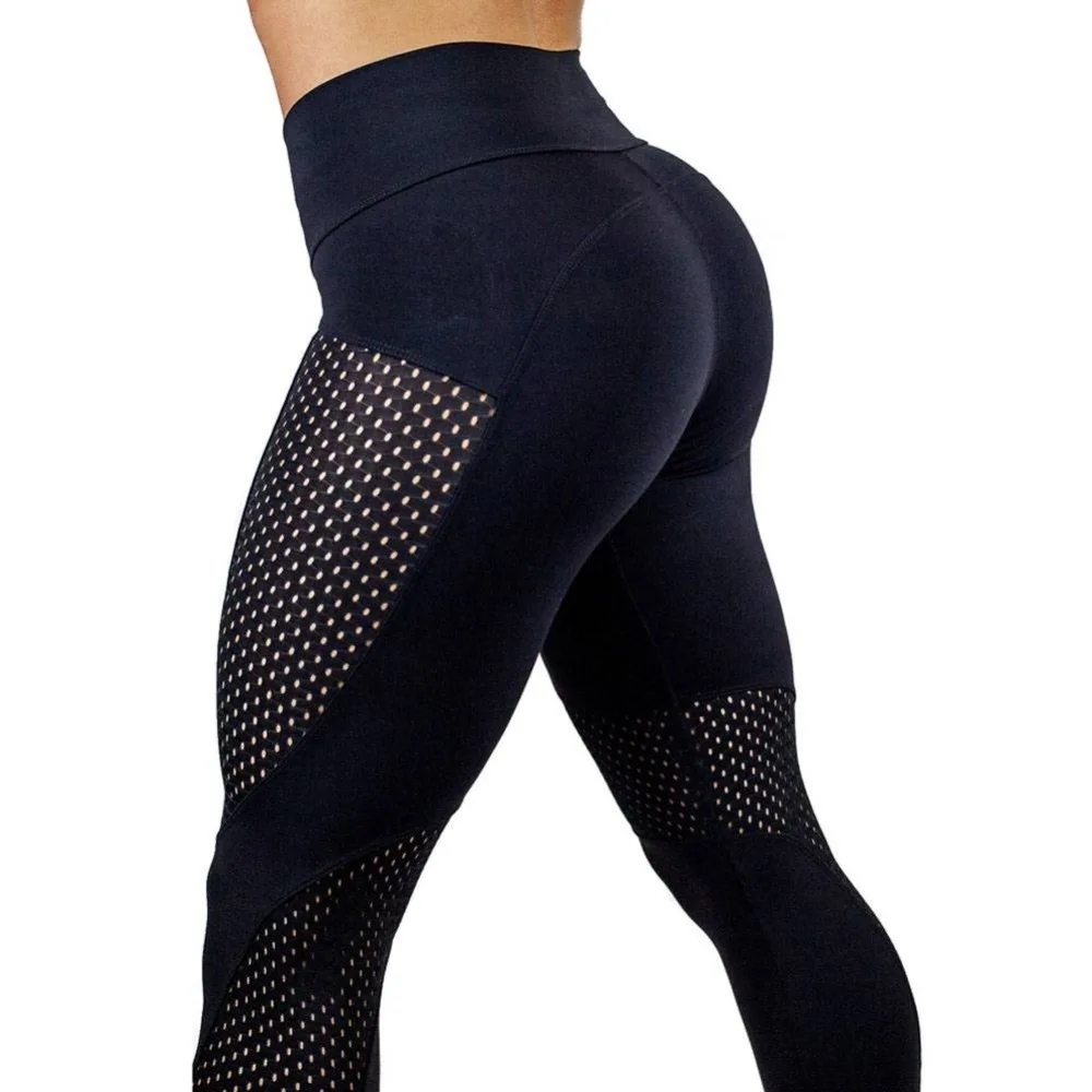  High Waist Butt Lift Slim Trousers Women Mesh Fitness Legging Female New Fashion Workout Leggings S