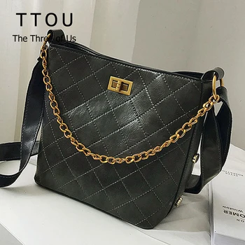 

TTOU Plaid Small Diamond Lattice Handbag Women Cross Body Black Bag Chian Flap Shoulder Bag Women Messenger Bag Hot Brand