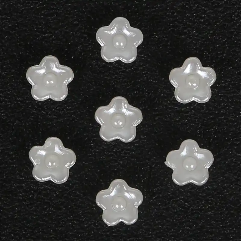 300 600 шт./пакет плоская спина кабошон Imatation Plastic ABS Pearl Flower для DIY Jewelry Beads Craft Phone