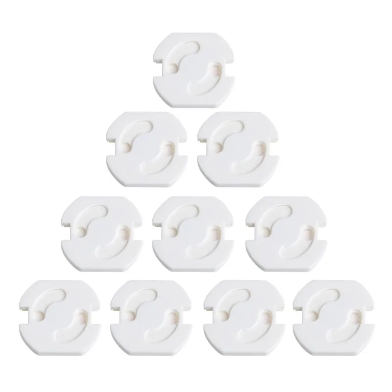 10pcs EU Power Socket Electrical Outlet  Anti Electric Shock   Rotate Plugs Protector Baby Kids Child Safety Guard Protection