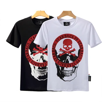 

diamond PP original color skull cotton round neck short sleeve men's T-shirt Italian special counter hot Limited Edition
