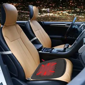 

12V Car Fibre Fast Heated Seat Cushion Seat Heat Warmer Winter Household Cover Electric Heating Mat Black Auto Accessories