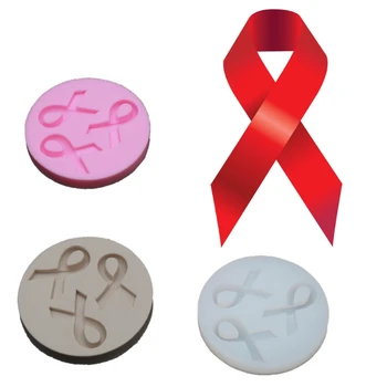 

AIDS Cancer Awareness Bow Keychains Silicone Mold Ribbon Bow Epoxy Resin Molds