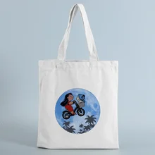 Синяя мультяшная Холщовая Сумка-тоут shidisai, сумка для покупок, сумка для покупок, печать логотипа, текст, сделай сам, ежедневное использование, экологическая многоразовая утилизация